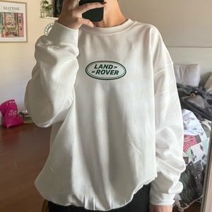 Land Rover White Crewneck